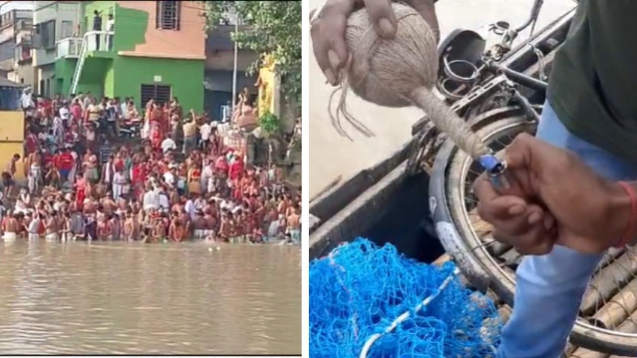 কুমির আতঙ্কে 'বোমা' ফাটাল প্রশাসন! ভয়ে ভয়ে তর্পণ কালনার ঘাটে